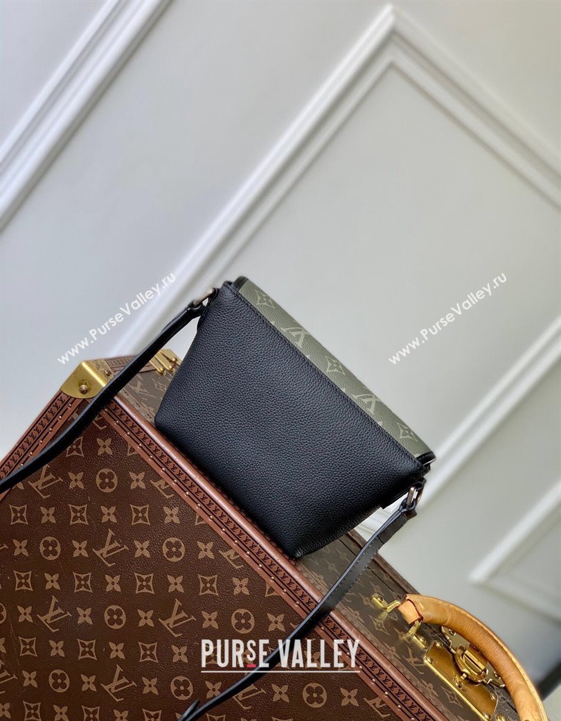 Louis Vuitton Mens Pulse Wearable Wallet Mini Bag Khaki Green/Black M12618 2024 (KI-241209081)