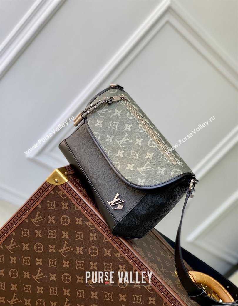 Louis Vuitton Mens Pulse Messenger Bag M12625 Khaki Green/Black 2024 (KI-241209082)