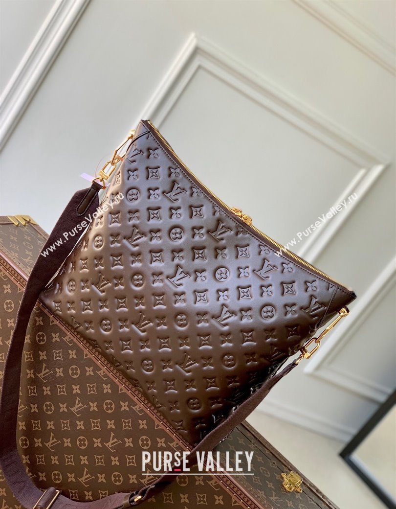 Louis Vuitton Coussin Hobo MM Bag in Monogram Leather M12072 Chocolat Brown 2024 (KI-241209070)