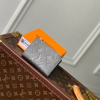 Louis Vuitton Lisa Wallet in Gunmetal Black Supple Grained Leather M12536 2024 LV Ski Collection (KI-241210008)