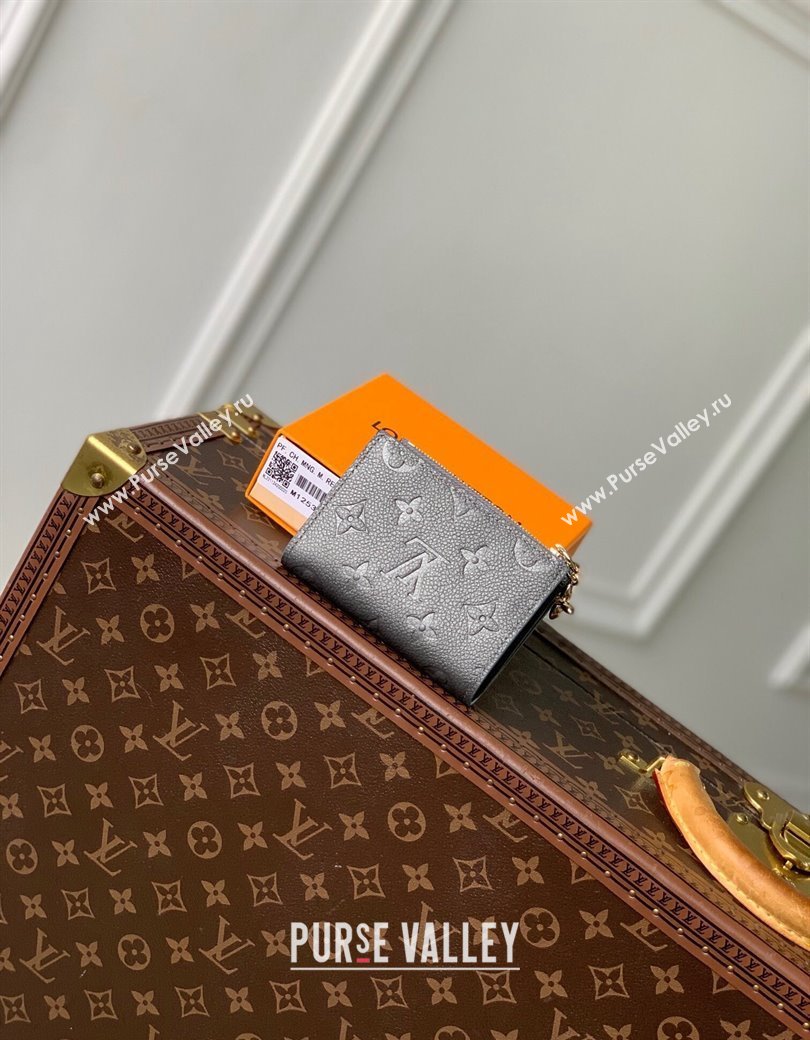 Louis Vuitton Lisa Wallet in Gunmetal Black Supple Grained Leather M12536 2024 LV Ski Collection (KI-241210008)