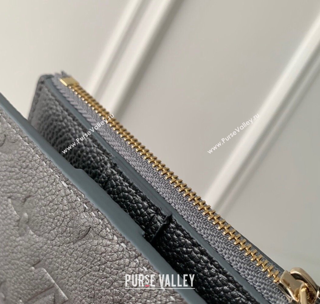 Louis Vuitton Lisa Wallet in Gunmetal Black Supple Grained Leather M12536 2024 LV Ski Collection (KI-241210008)