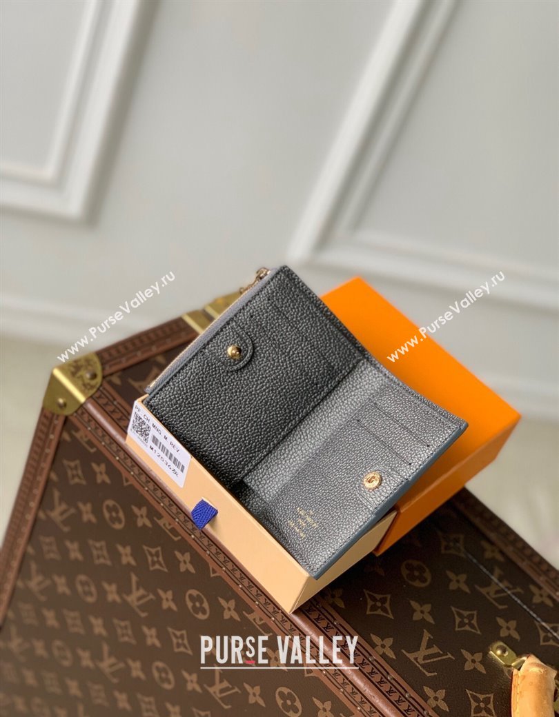 Louis Vuitton Lisa Wallet in Gunmetal Black Supple Grained Leather M12536 2024 LV Ski Collection (KI-241210008)