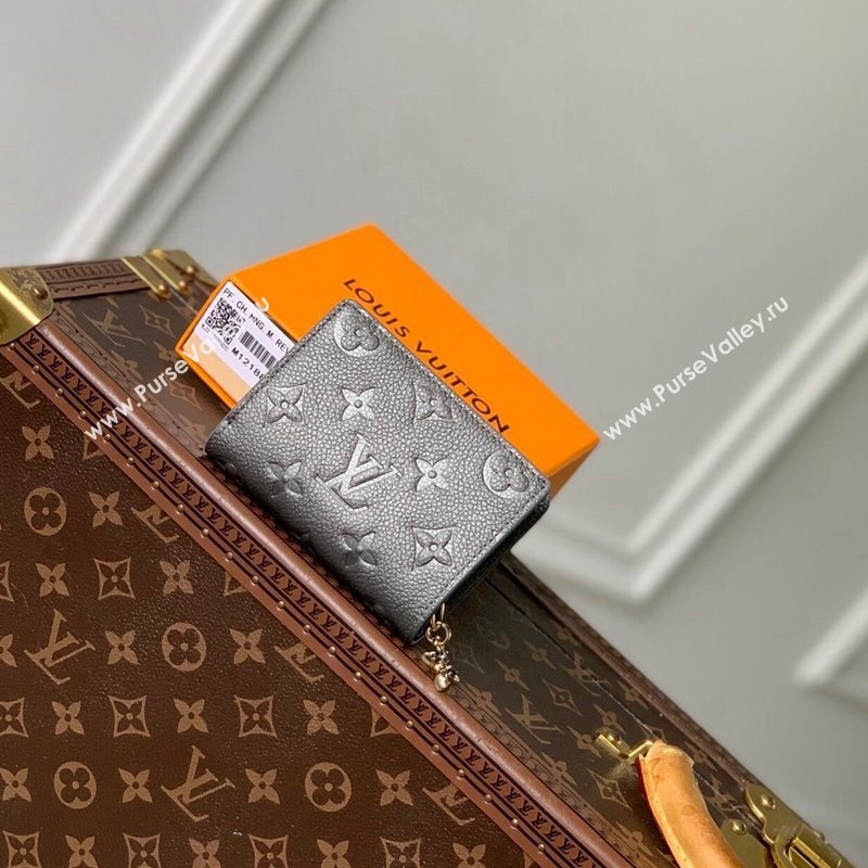 Louis Vuitton Clea Wallet in Gunmetal Black Supple Grained Leather M12188 2024 LV Ski Collection (KI-241210011)