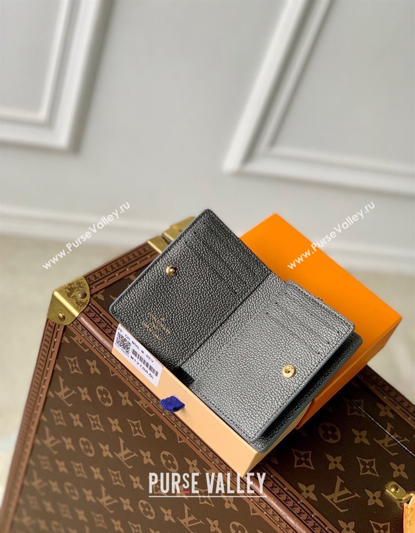 Louis Vuitton Clea Wallet in Gunmetal Black Supple Grained Leather M12188 2024 LV Ski Collection (KI-241210011)