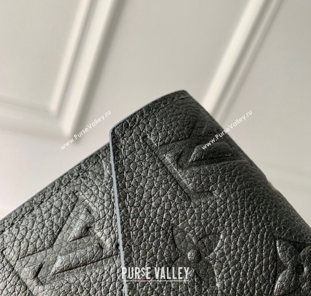 Louis Vuitton Victorine Wallet in Gunmetal Black Supple Grained Leather M12746 2024 LV Ski Collection (KI-241210014)