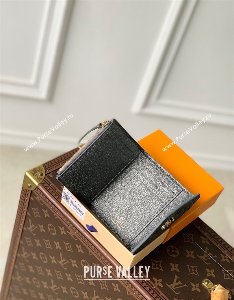 Louis Vuitton Victorine Wallet in Gunmetal Black Supple Grained Leather M12746 2024 LV Ski Collection (KI-241210014)