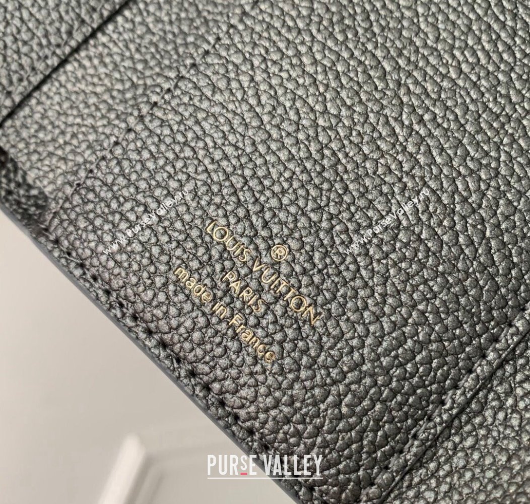 Louis Vuitton Victorine Wallet in Gunmetal Black Supple Grained Leather M12746 2024 LV Ski Collection (KI-241210014)