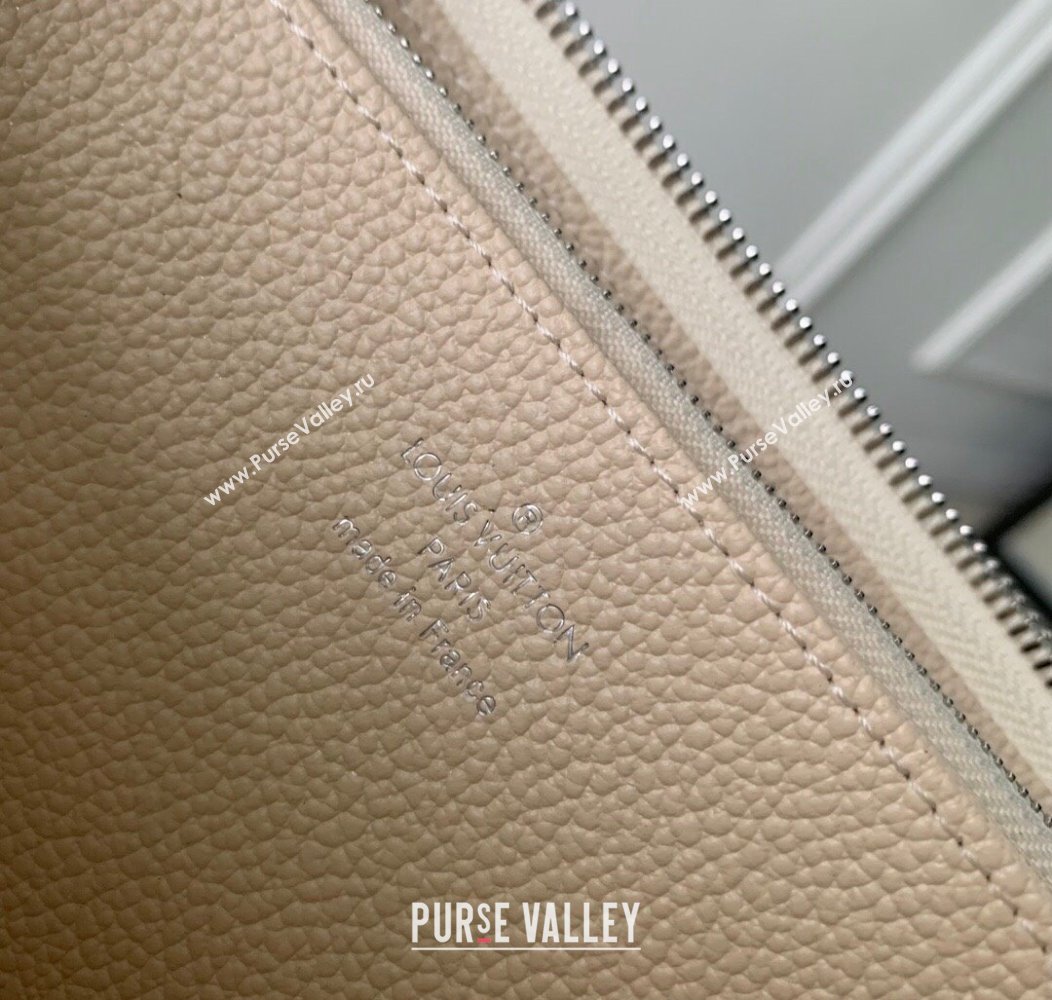 Louis Vuitton Zippy Wallet in Cream Beige Supple Grained Leather M12680 2024 LV Ski Collection (KI-241210003)