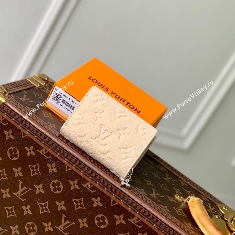 Louis Vuitton Clea Wallet in Cream Beige Supple Grained Leather M12188 2024 LV Ski Collection (KI-241210012)