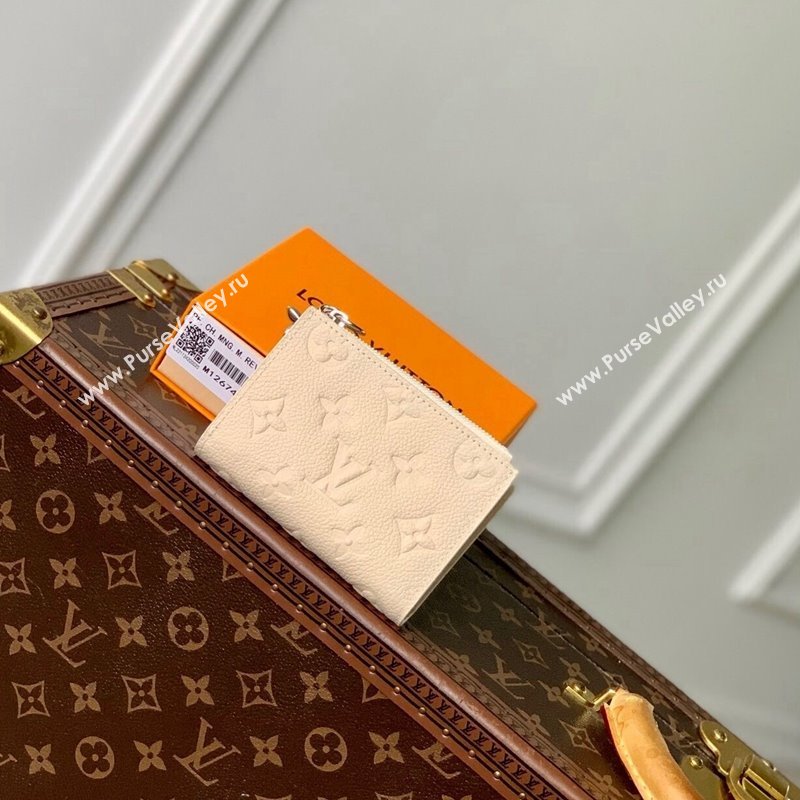 Louis Vuitton Lisa Wallet in Cream Beige Supple Grained Leather M12674 2024 LV Ski Collection (KI-241210009)