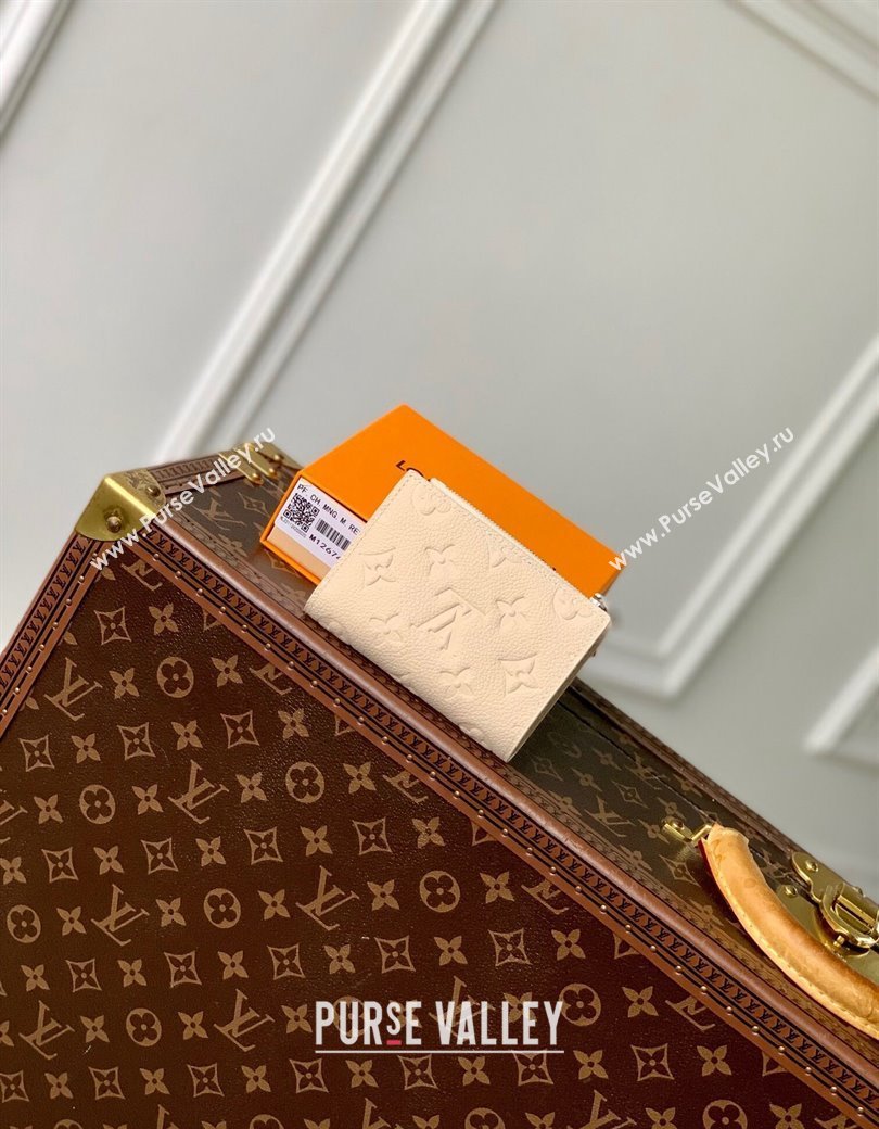 Louis Vuitton Lisa Wallet in Cream Beige Supple Grained Leather M12674 2024 LV Ski Collection (KI-241210009)