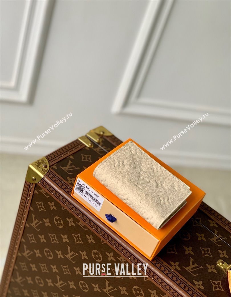 Louis Vuitton Lisa Wallet in Cream Beige Supple Grained Leather M12674 2024 LV Ski Collection (KI-241210009)