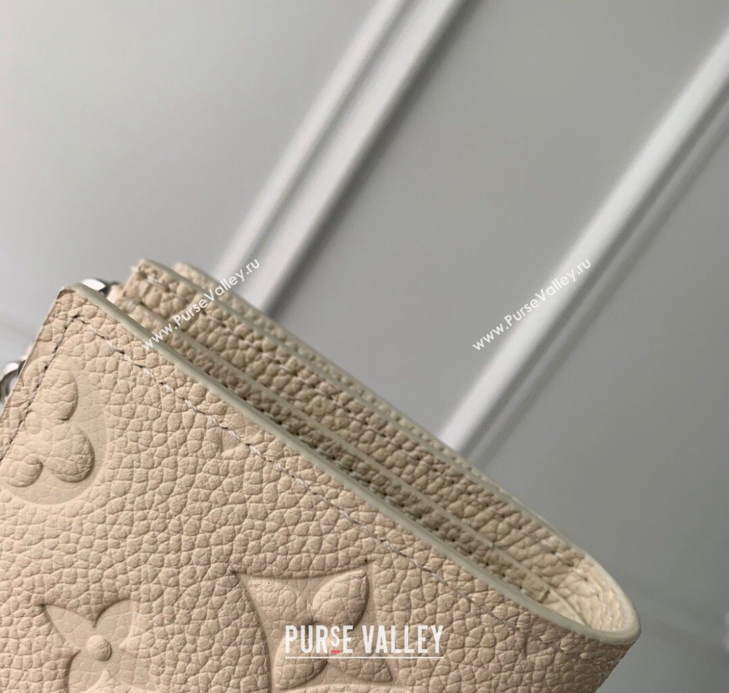 Louis Vuitton Lisa Wallet in Cream Beige Supple Grained Leather M12674 2024 LV Ski Collection (KI-241210009)