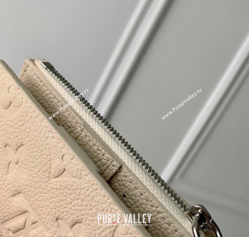 Louis Vuitton Lisa Wallet in Cream Beige Supple Grained Leather M12674 2024 LV Ski Collection (KI-241210009)