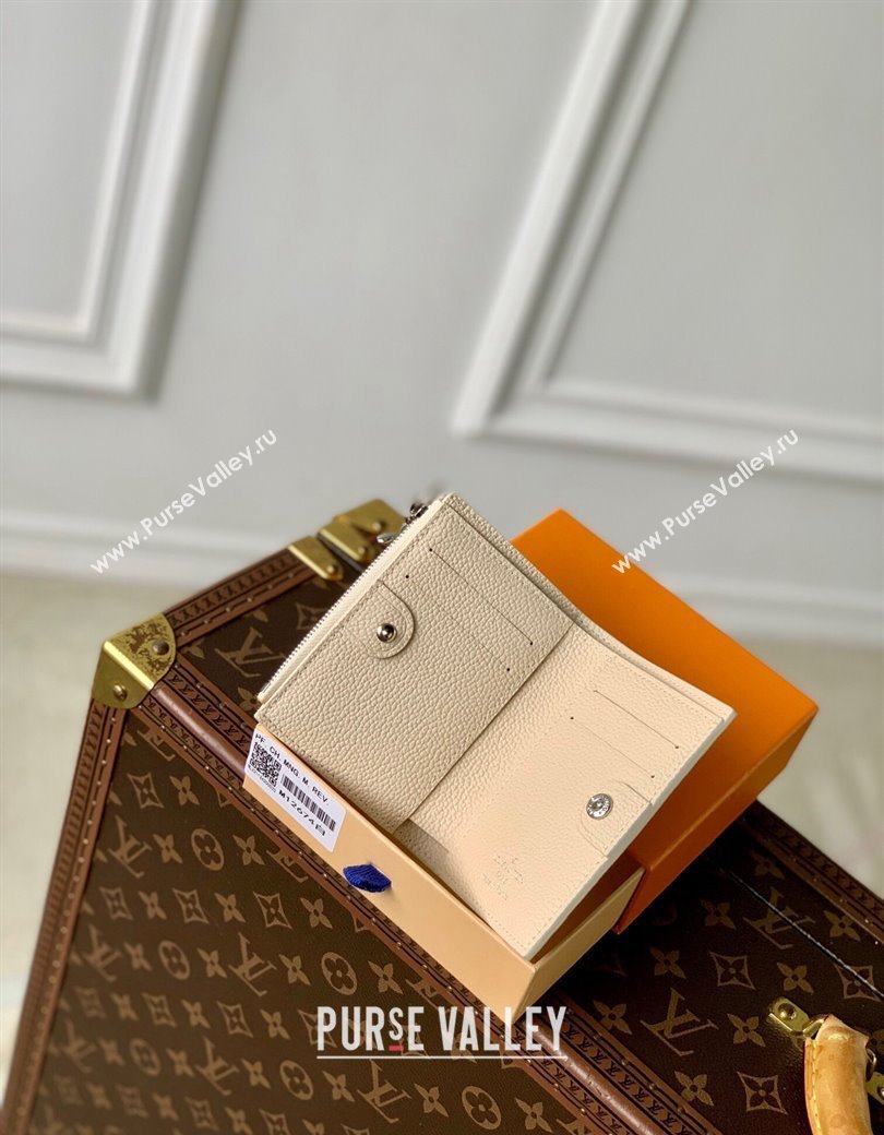 Louis Vuitton Lisa Wallet in Cream Beige Supple Grained Leather M12674 2024 LV Ski Collection (KI-241210009)