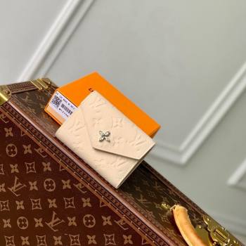 Louis Vuitton Victorine Wallet in Ceam Beige Supple Grained Leather M12746 2024 LV Ski Collection (KI-241210015)