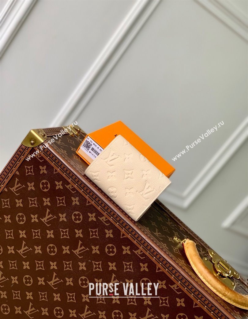 Louis Vuitton Victorine Wallet in Ceam Beige Supple Grained Leather M12746 2024 LV Ski Collection (KI-241210015)