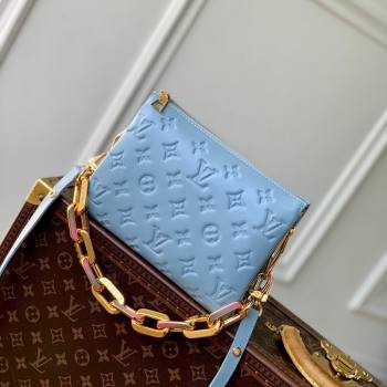 Louis Vuitton Coussin BB Bag in Monogram Puffy Lambskin M24338 Light Blue 2024 (KI-241209071)