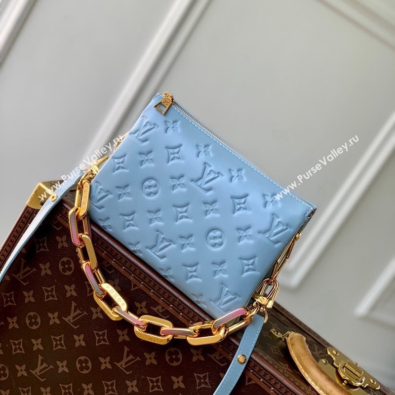 Louis Vuitton Coussin BB Bag in Monogram Puffy Lambskin M24338 Light Blue 2024 (KI-241209071)