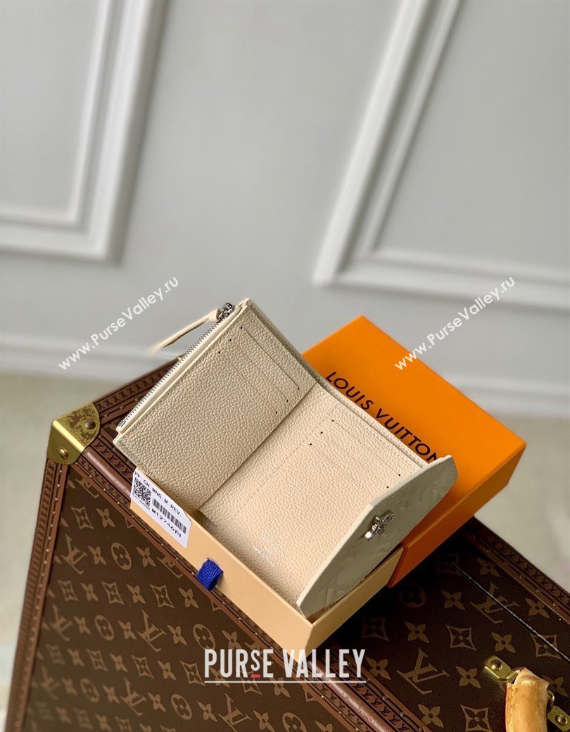 Louis Vuitton Victorine Wallet in Ceam Beige Supple Grained Leather M12746 2024 LV Ski Collection (KI-241210015)