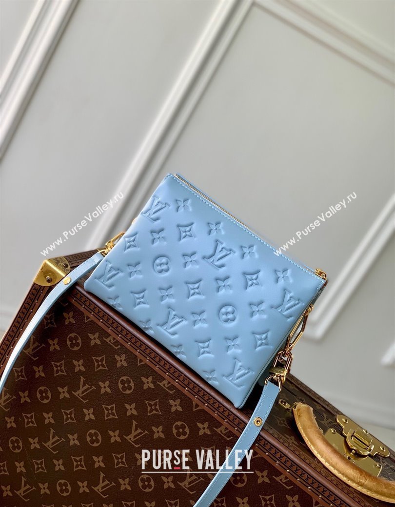 Louis Vuitton Coussin BB Bag in Monogram Puffy Lambskin M24338 Light Blue 2024 (KI-241209071)