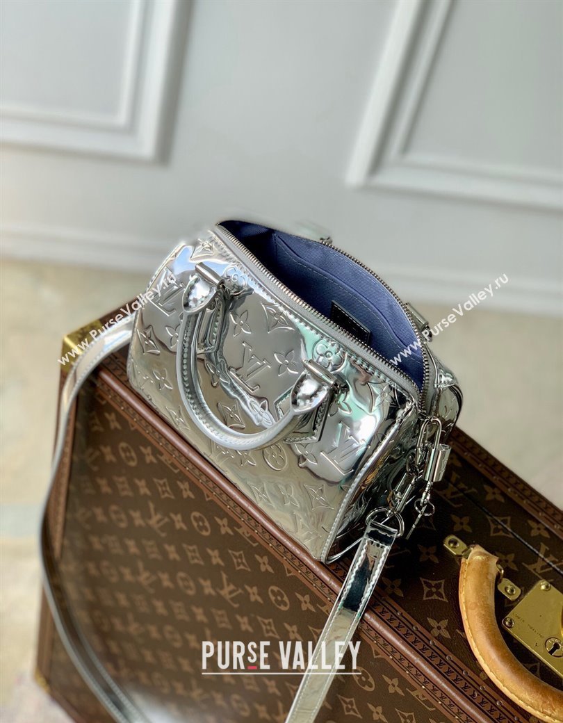 Louis Vuitton Speedy Bandouliere 20 Bag in Silver Monogram Leather M11987 2024 (KI-241210024)