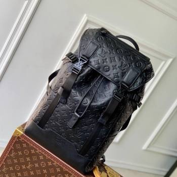 Louis Vuitton Mens Getaway Backpack Bag in Black Monogram Shadow Leather M24776 2024 (KI-241210026)