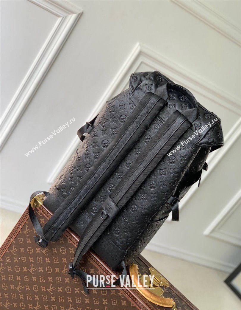 Louis Vuitton Mens Getaway Backpack Bag in Black Monogram Shadow Leather M24776 2024 (KI-241210026)