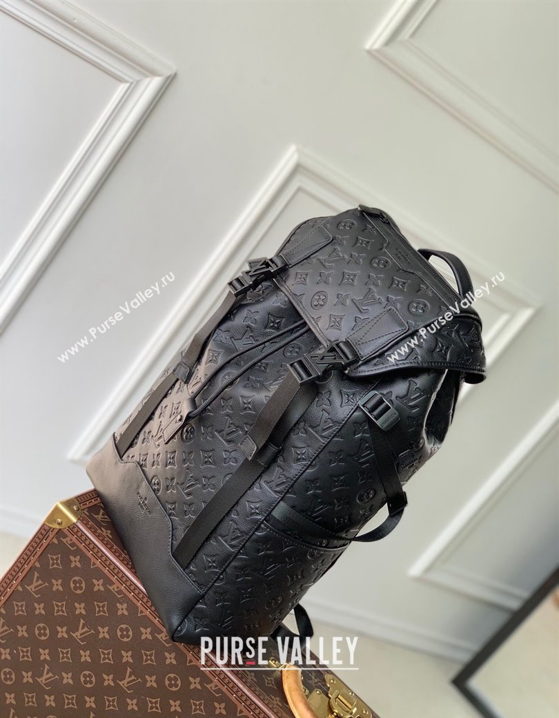 Louis Vuitton Mens Getaway Backpack Bag in Black Monogram Shadow Leather M24776 2024 (KI-241210026)