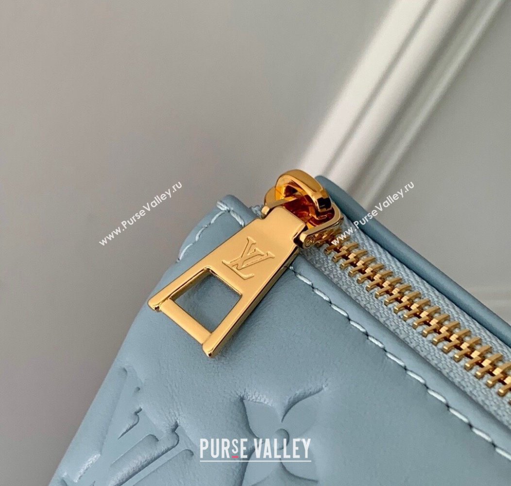 Louis Vuitton Coussin BB Bag in Monogram Puffy Lambskin M24338 Light Blue 2024 (KI-241209071)