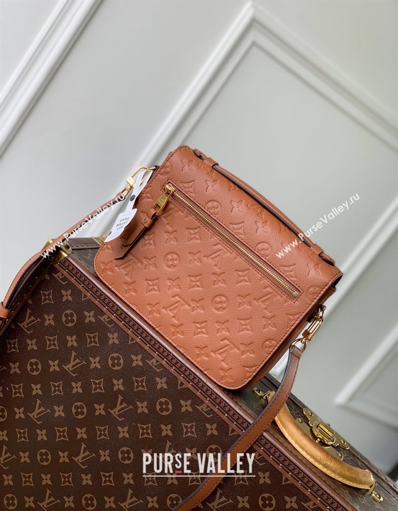 Louis Vuitton Pochette Metis Shoulder Bag in Cognac Brown Monogram Leather M12711 2024 (KI-241210031)