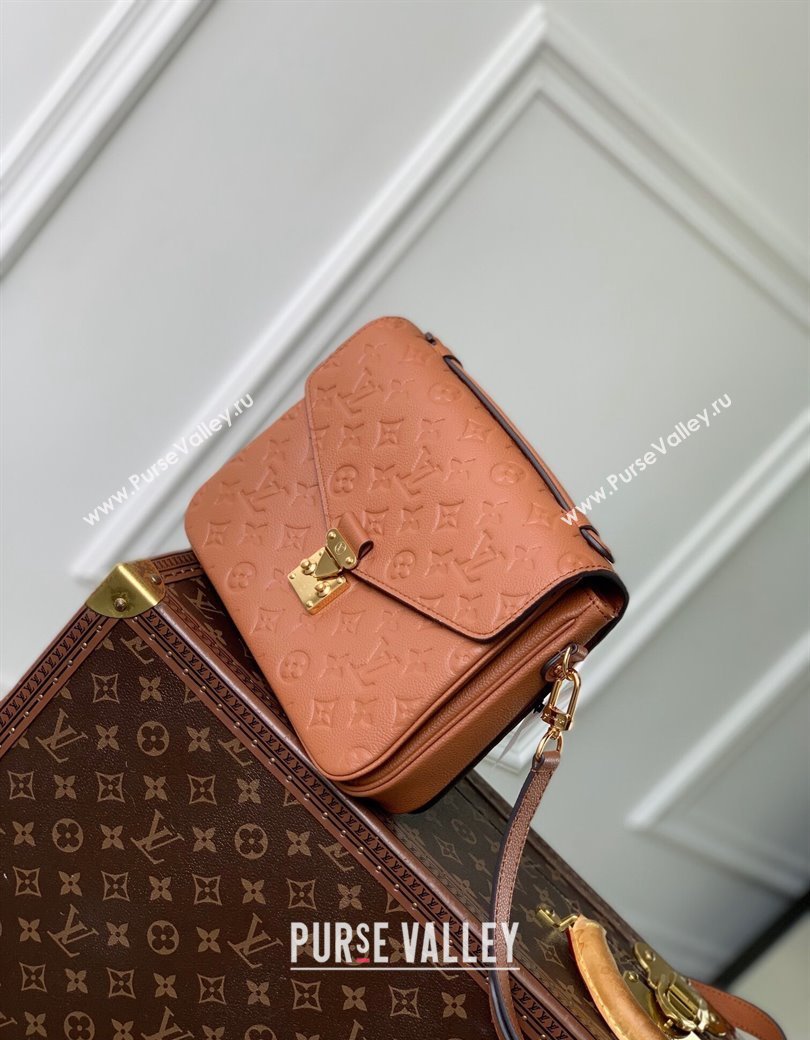 Louis Vuitton Pochette Metis Shoulder Bag in Cognac Brown Monogram Leather M12711 2024 (KI-241210031)