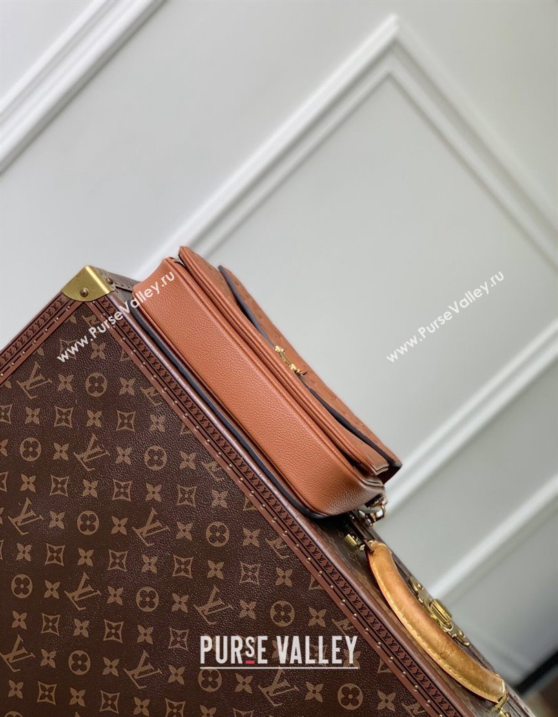 Louis Vuitton Pochette Metis Shoulder Bag in Cognac Brown Monogram Leather M12711 2024 (KI-241210031)