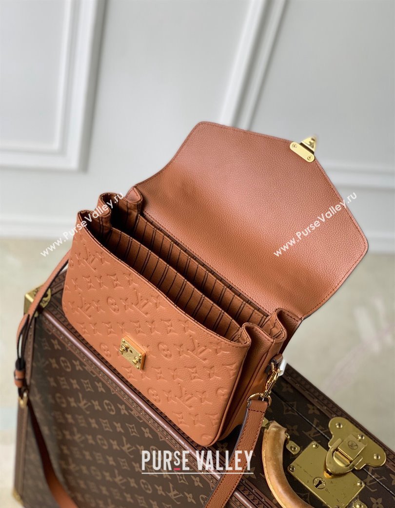 Louis Vuitton Pochette Metis Shoulder Bag in Cognac Brown Monogram Leather M12711 2024 (KI-241210031)