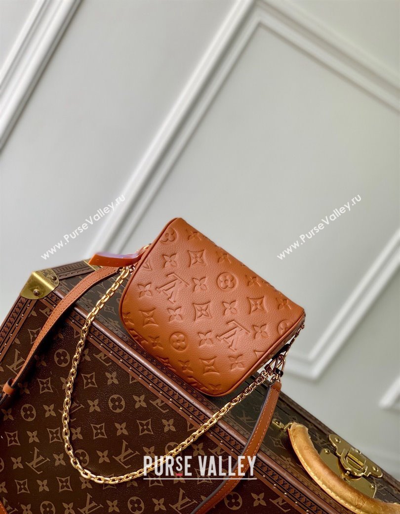 Louis Vuitton Mini Bumbag in Monogram Empreinte Embossed Leather M83275 Cognac Brown 2024 (KI-241210033)