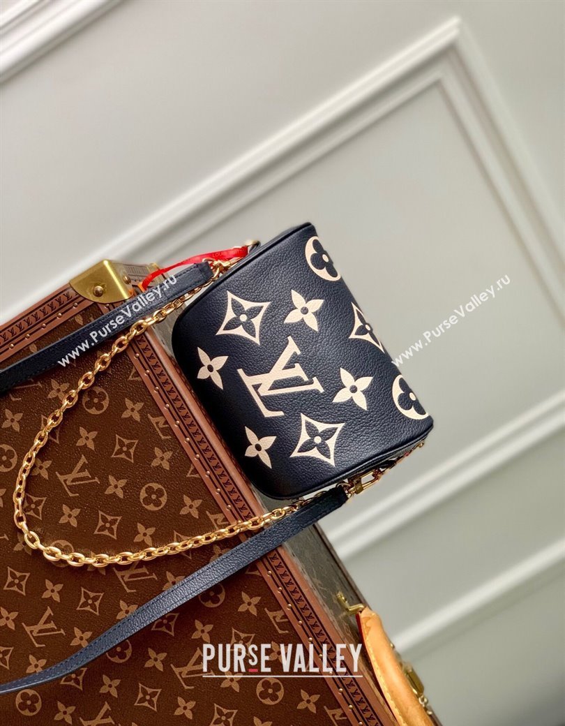 Louis Vuitton Mini Bumbag in Monogram Empreinte Leather M46917 Black/Cream Beige 2024 (KI-241210032)