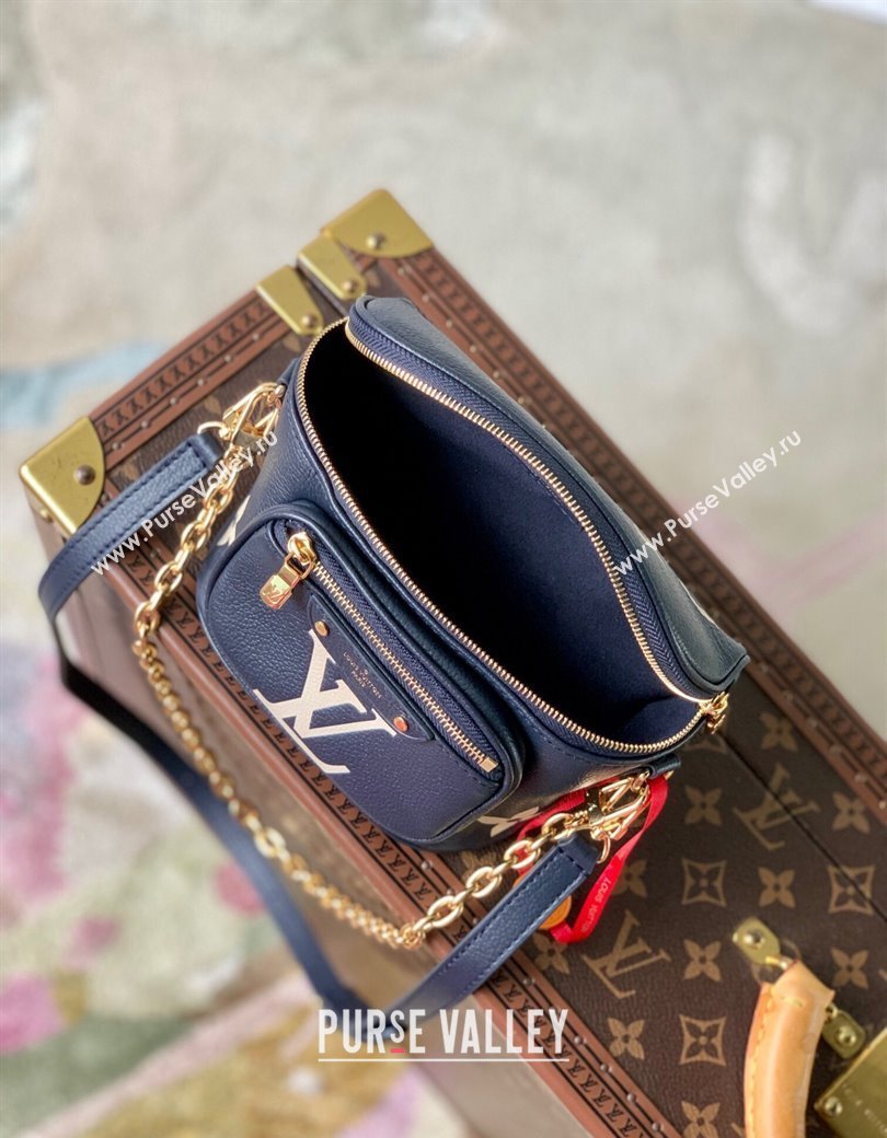 Louis Vuitton Mini Bumbag in Monogram Empreinte Leather M46917 Black/Cream Beige 2024 (KI-241210032)