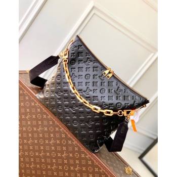 Louis Vuitton Coussin Hobo MM Bag in Monogram Leather M12068 Black 2024 (KI-241209068)