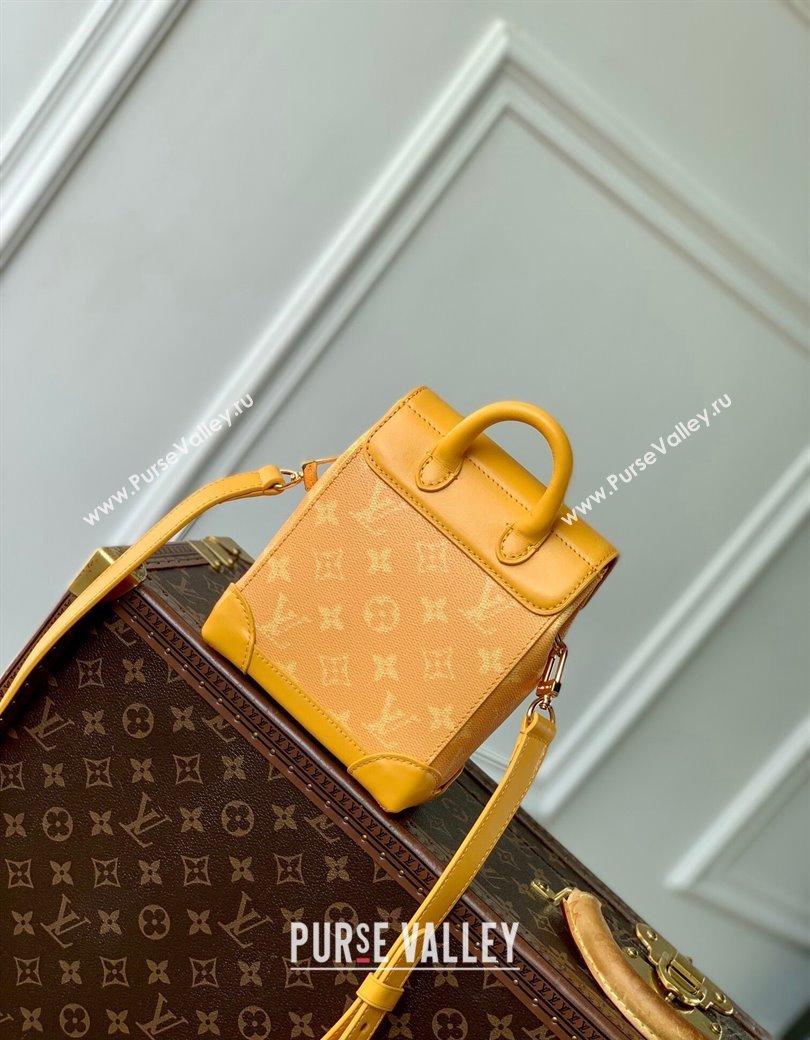 Louis Vuitton Mens Nano Steamer Mini Bag in Yellow Monogram Heritage Canvas M12655 2024 (KI-241210045)
