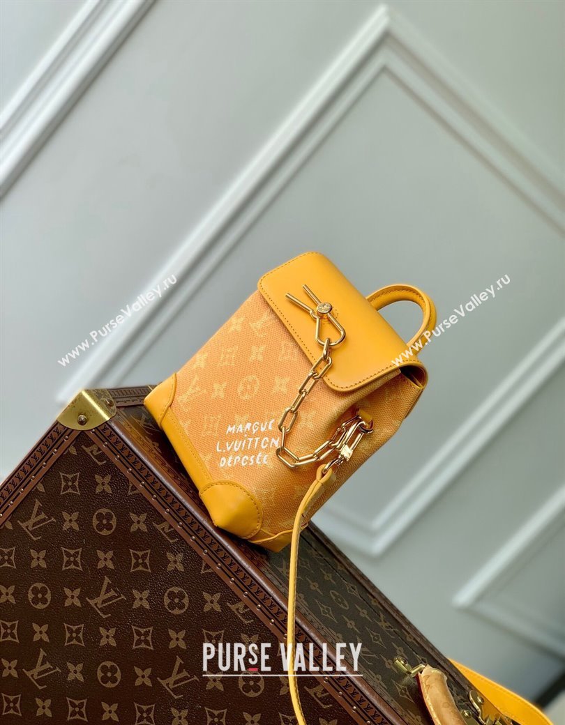 Louis Vuitton Mens Nano Steamer Mini Bag in Yellow Monogram Heritage Canvas M12655 2024 (KI-241210045)