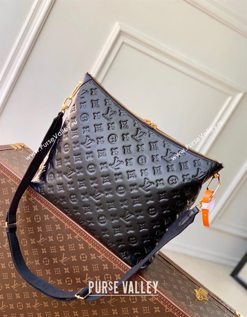 Louis Vuitton Coussin Hobo MM Bag in Monogram Leather M12068 Black 2024 (KI-241209068)