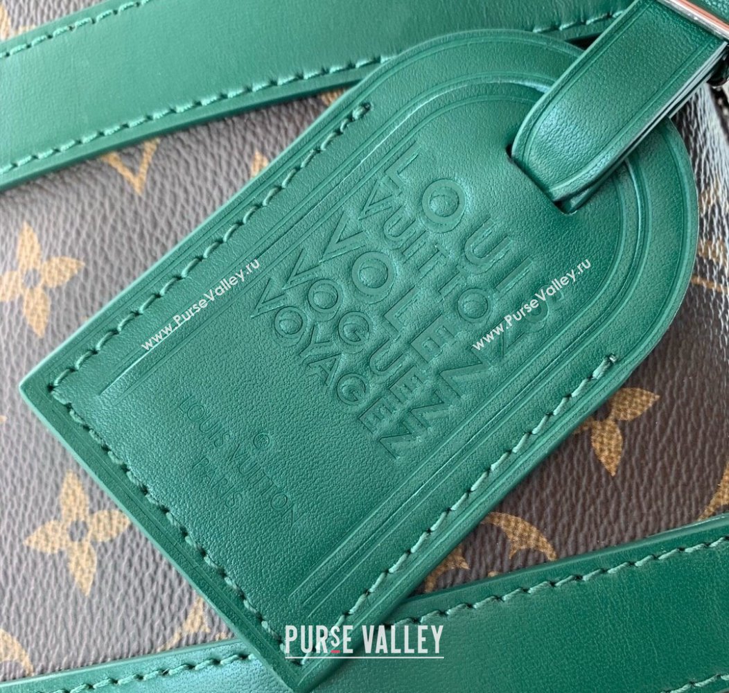 Louis Vuitton Mens Keepall Bandouliere 35 bag in Monogram Macassar Canvas M12765 Borneo Green 2024 (KI-241210046)