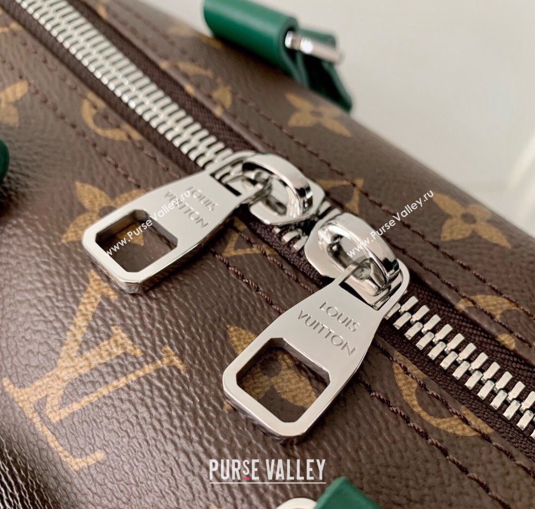 Louis Vuitton Mens Keepall Bandouliere 35 bag in Monogram Macassar Canvas M12765 Borneo Green 2024 (KI-241210046)