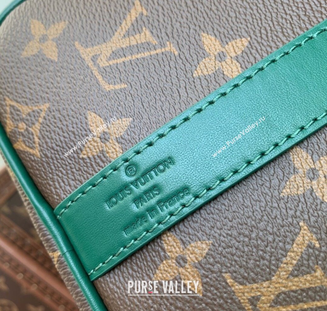 Louis Vuitton Mens Keepall Bandouliere 35 bag in Monogram Macassar Canvas M12765 Borneo Green 2024 (KI-241210046)