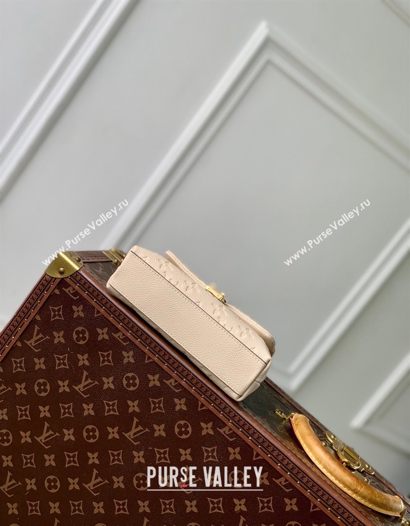 Louis Vuitton Nano Madeleine Top Handle Bag in Supple Grained Leather M12145 Cream White 2024 (KI-241210048)