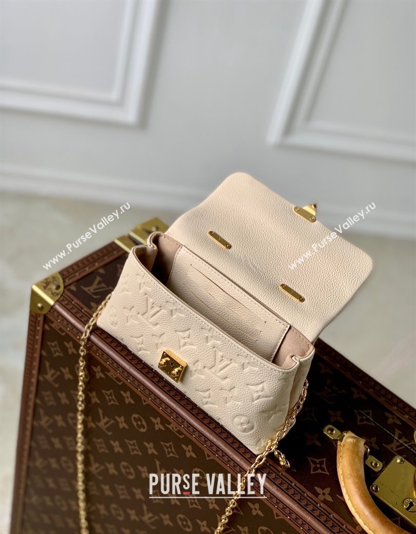 Louis Vuitton Nano Madeleine Top Handle Bag in Supple Grained Leather M12145 Cream White 2024 (KI-241210048)