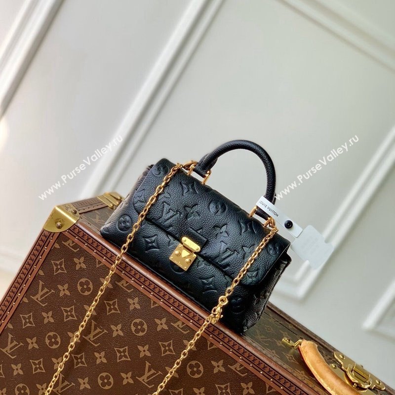 Louis Vuitton Nano Madeleine Top Handle Bag in Supple Grained Leather M12144 Black 2024 (KI-241210050)