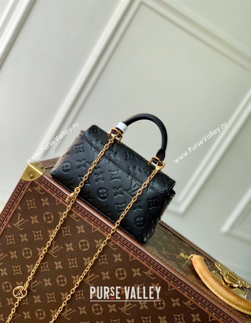 Louis Vuitton Nano Madeleine Top Handle Bag in Supple Grained Leather M12144 Black 2024 (KI-241210050)