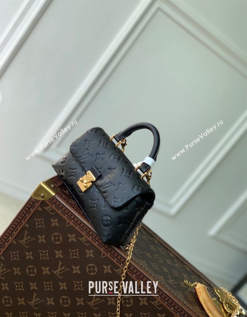 Louis Vuitton Nano Madeleine Top Handle Bag in Supple Grained Leather M12144 Black 2024 (KI-241210050)